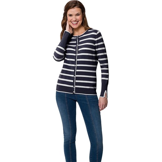 Heine Kardigan w kolorze granatowo-kremowym ze sklepu Limango Polska w kategorii Swetry damskie - zdjęcie 187757480