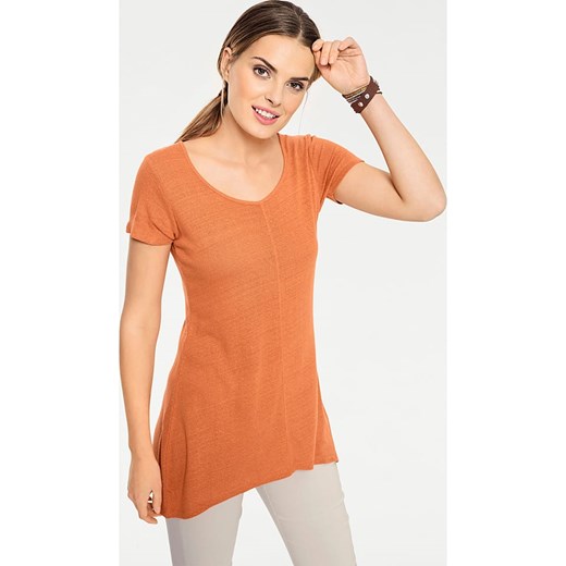 Heine Jedwabna koszulka w kolorze pomarańczowym ze sklepu Limango Polska w kategorii Bluzki damskie - zdjęcie 187757551