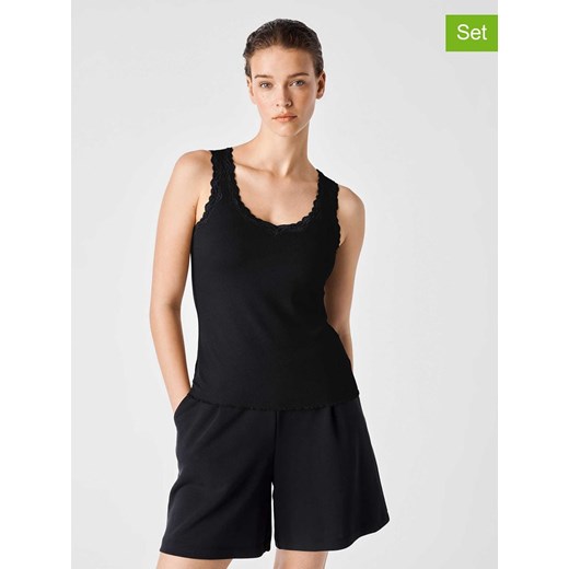 Les Lunes Topy (2 szt.) &quot;Maala&quot; w kolorze czarnym ze sklepu Limango Polska w kategorii Bluzki damskie - zdjęcie 187757731