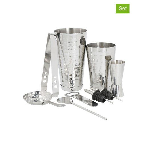 BarCraft 8-częściowy zestaw w kolorze srebrnym do koktajli ze sklepu Limango Polska w kategorii Naczynia - zdjęcie 187758443