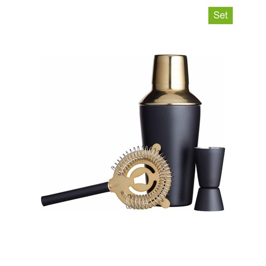 BarCraft 3-częściowy zestaw w kolorze złoto-czarnym do koktajli ze sklepu Limango Polska w kategorii Naczynia - zdjęcie 187758450