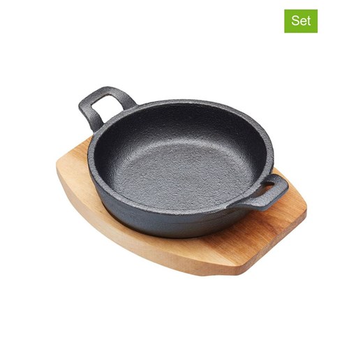 Artesa 2-częściowy zestaw w kolorze czarno-jasnobrązowym ze sklepu Limango Polska w kategorii Misy i tace dekoracyjne - zdjęcie 187758904