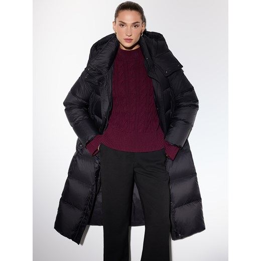 Mohito - Pikowany płaszcz z naturalnym puchem - czarny ze sklepu Mohito w kategorii Płaszcze damskie - zdjęcie 187760692