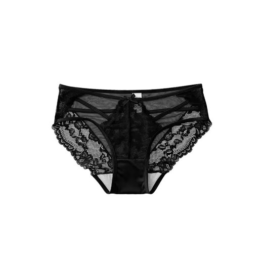 Figi damskie z koronką czarne AMOUR, Kolor czarny, Rozmiar S/M, PURE SIN ze sklepu Primodo w kategorii Majtki damskie - zdjęcie 187761523