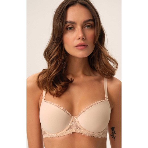 Esotiq biustonosz push-up z odpinanymi ramiączkami beżowy Kassidy 20183-80X, Kolor beżowy, Rozmiar 65B, Esotiq ze sklepu Intymna w kategorii Biustonosze - zdjęcie 187761950