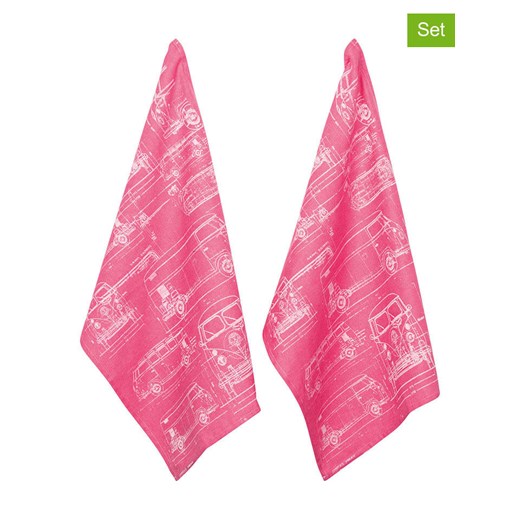 PAD Concept Ściereczki (2 szt.) &quot;Culture&quot; w kolorze różowym do naczyń - 70 x 50 cm ze sklepu Limango Polska w kategorii Ścierki kuchenne - zdjęcie 187765802