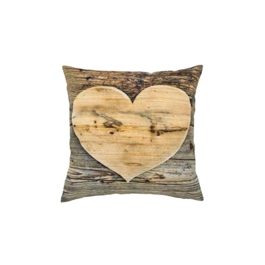 Mars &amp; More Poduszka &quot;Heart&quot; w kolorze brązowym - 33 x 33 cm ze sklepu Limango Polska w kategorii Poduszki dekoracyjne - zdjęcie 187765873