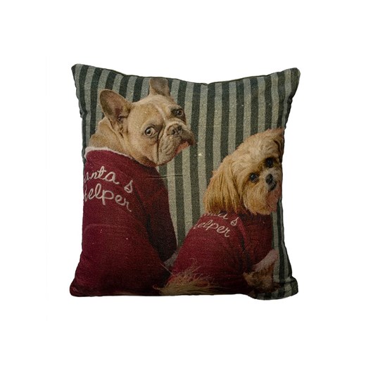 Mars &amp; More Poduszka &quot;Preppy Christmas Dog&quot; ze wzorem - 45 x 45 cm ze sklepu Limango Polska w kategorii Poduszki dekoracyjne - zdjęcie 187765913