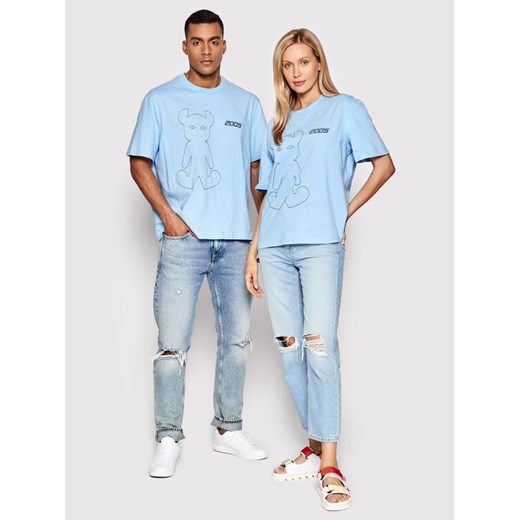 2005 T-Shirt Unisex Horned Błękitny Relaxed Fit ze sklepu MODIVO w kategorii Bluzki damskie - zdjęcie 187766130