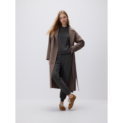 Reserved - Dzianinowe spodnie jogger - ciemnoszary ze sklepu Reserved w kategorii Spodnie damskie - zdjęcie 187766814