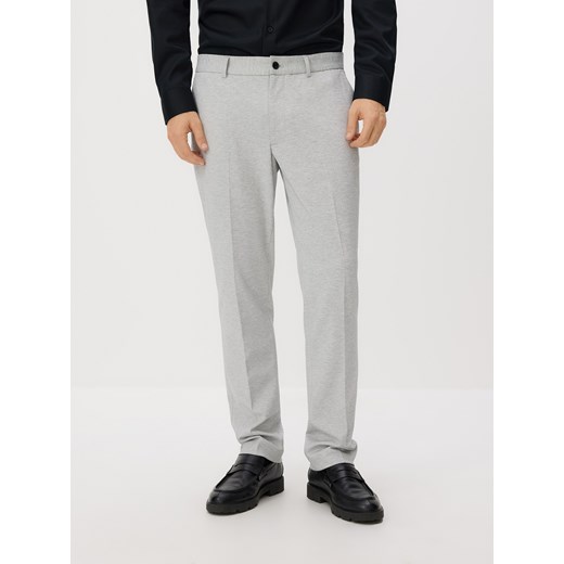 Reserved - Garniturowe spodnie slim fit - jasnoszary ze sklepu Reserved w kategorii Spodnie męskie - zdjęcie 187767001
