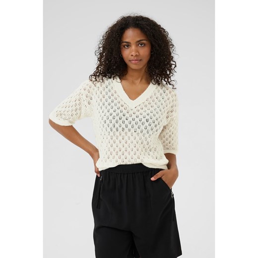 Kaffe Sweter w kolorze kremowym Kaffe XXL wyprzedaż Limango Polska
