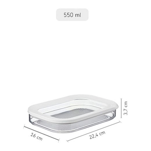 Mepal Pojemnik w kolorze czarnym na wędliny - 22,4 x 3,7 x 16 cm Mepal onesize wyprzedaż Limango Polska