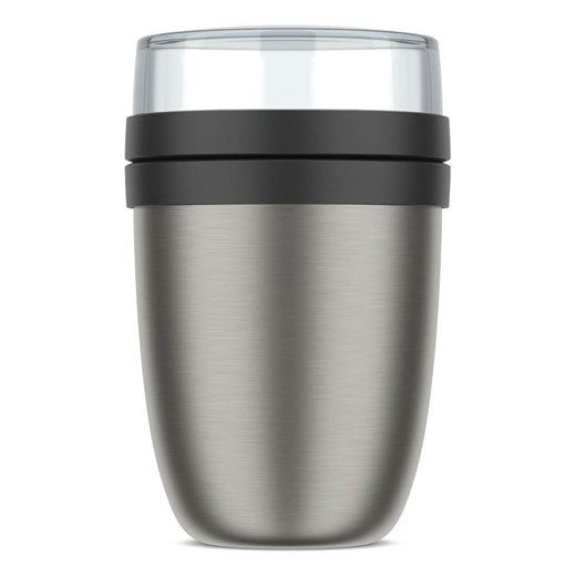 Mepal Lunchpot &quot;Ellipse&quot; w kolorze srebrno-czarnym - wys. 16,9 x Ø 10,7 cm ze sklepu Limango Polska w kategorii Pojemniki kuchenne - zdjęcie 187772752