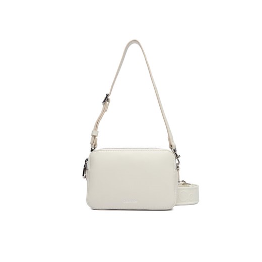 Torebka Calvin Klein Webbing Double Strap Camera Bag LV04F3165G Biały ze sklepu eobuwie.pl w kategorii Torebki damskie - zdjęcie 187772792