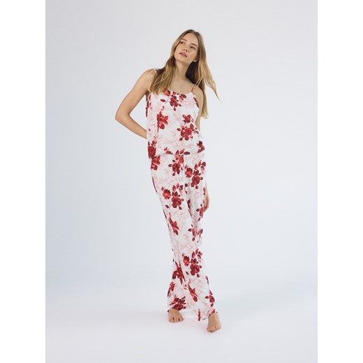 Reserved - Dwuczęściowa piżama z wiskozy - różowy ze sklepu Reserved w kategorii Piżamy damskie - zdjęcie 187773214