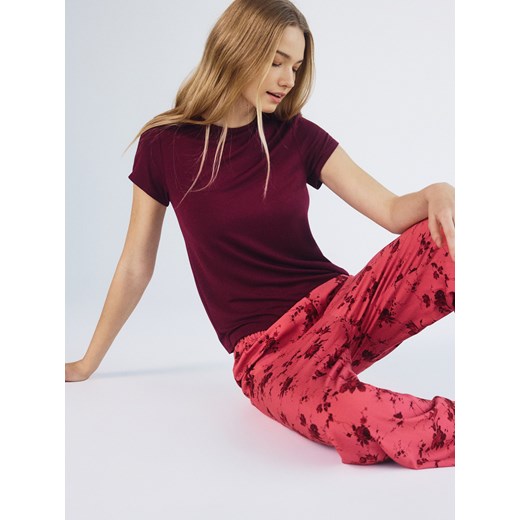 Reserved - Dwuczęściowa piżama z wiskozy - różowy ze sklepu Reserved w kategorii Piżamy damskie - zdjęcie 187773241
