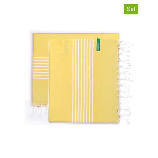 Benetton Fouty (2 szt.) w kolorze żółtym - 165 x 80 cm ze sklepu Limango Polska w kategorii Ręczniki - zdjęcie 187773430