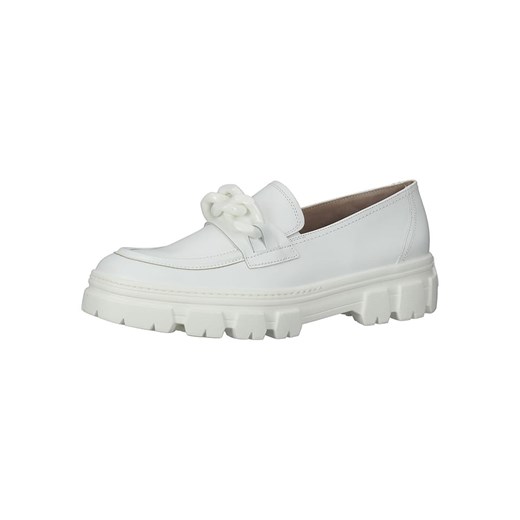 Paul Green Skórzane mokasyny w kolorze białym ze sklepu Limango Polska w kategorii Mokasyny damskie - zdjęcie 187773490