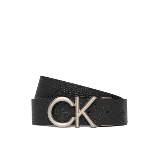 Pasek Męski Calvin Klein Ck Hallmark Logo 35Mm Adj/Rev LV04D7034G Czarny ze sklepu eobuwie.pl w kategorii Paski męskie - zdjęcie 187774131