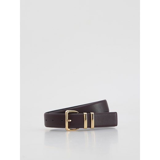 Reserved - Pasek z ozdobną klamrą - mahoniowy ze sklepu Reserved w kategorii Paski damskie - zdjęcie 187774374