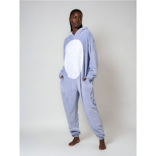 Sinsay - Polarowa piżama onesie z kapturem i uszami 3D Stitch - błękitny ze sklepu Sinsay w kategorii Piżamy damskie - zdjęcie 187775124