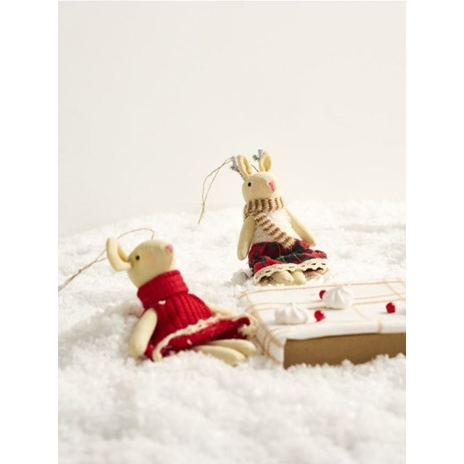 Sinsay - Dekoracja świąteczna w kształcie myszy - wielobarwny ze sklepu Sinsay w kategorii Dekoracje bożonarodzeniowe - zdjęcie 187775142
