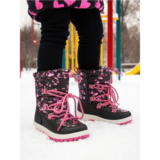 Sinsay - Ocieplane śniegowce z wyściółką z wełny i elementami odblaskowymi - czarny ze sklepu Sinsay w kategorii Buty zimowe dziecięce - zdjęcie 187775153