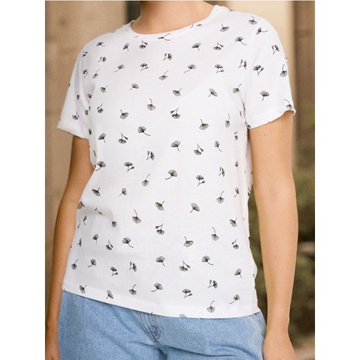 Sinsay - Koszulka z nadrukiem - biały ze sklepu Sinsay w kategorii Bluzki damskie - zdjęcie 187775181