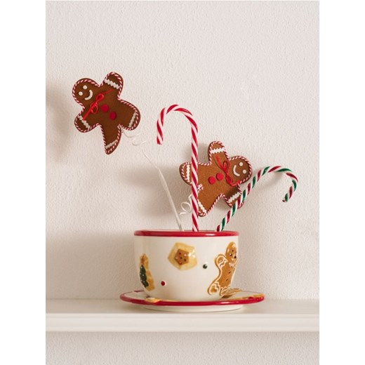 Sinsay - Dekoracja świąteczna w kształcie piernikowego ludzika - brązowy ze sklepu Sinsay w kategorii Dekoracje bożonarodzeniowe - zdjęcie 187775193