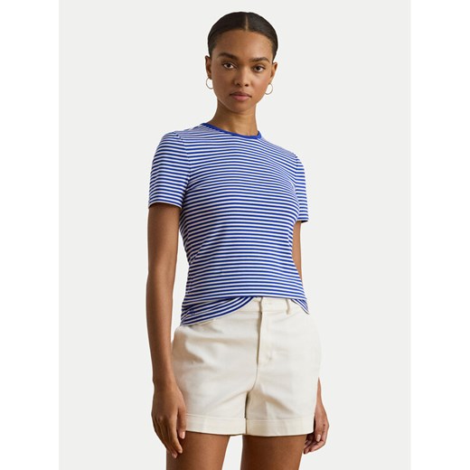 LAUREN RALPH LAUREN T-Shirt 200P03721004 Niebieski Slim Fit ze sklepu MODIVO w kategorii Bluzki damskie - zdjęcie 187775994