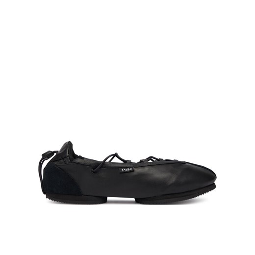 Polo Ralph Lauren Baleriny Blrna Lce Up 804P08221001 Czarny ze sklepu MODIVO w kategorii Balerinki - zdjęcie 187776022