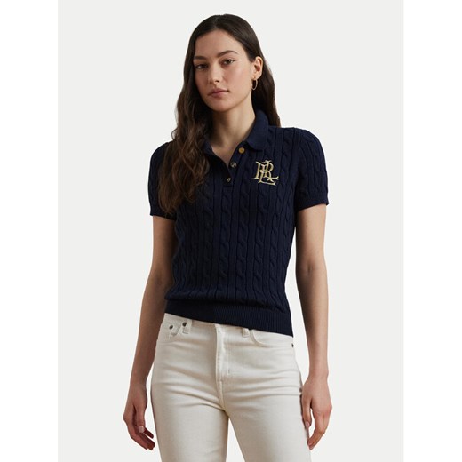 LAUREN RALPH LAUREN Sweter 200932224002 Granatowy Slim Fit ze sklepu MODIVO w kategorii Swetry damskie - zdjęcie 187776034