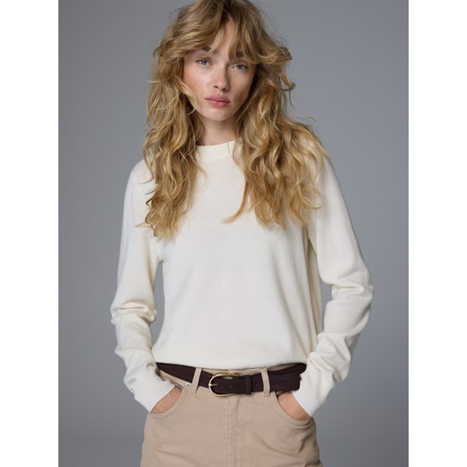 Reserved - Skórzany pasek - ciemnobrązowy ze sklepu Reserved w kategorii Paski damskie - zdjęcie 187776680