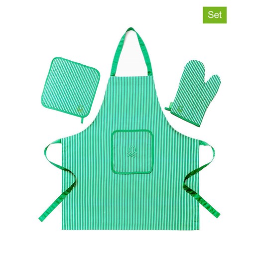 Benetton 3-częściowy zestaw w kolorze zielonym ze sklepu Limango Polska w kategorii Ścierki kuchenne - zdjęcie 187776751