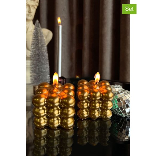 Lucky Bees Świece (2 szt.) w kolorze złotym - 2x 130 g ze sklepu Limango Polska w kategorii Świece i dyfuzory - zdjęcie 187777090