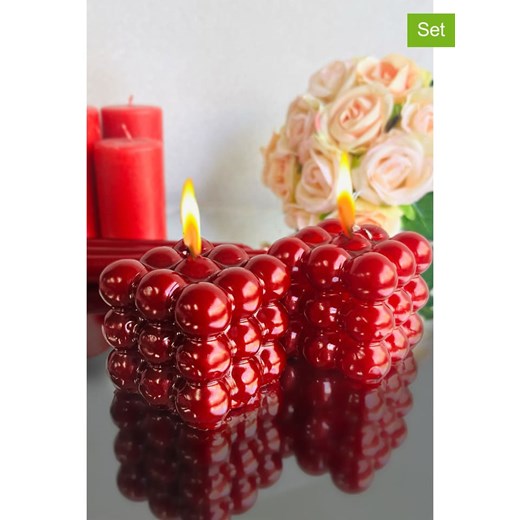 Lucky Bees Świece (2 szt.) w kolorze czerwonym - 2x 130 g ze sklepu Limango Polska w kategorii Świece i dyfuzory - zdjęcie 187777091