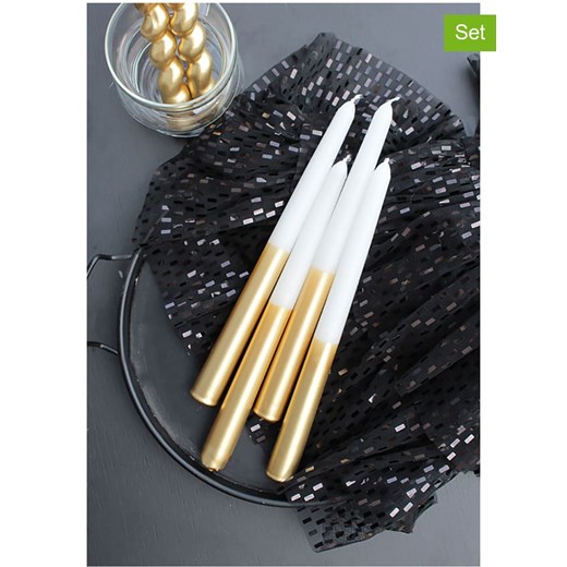 Lucky Bees Świece (4 szt.) w kolorze złoto-białym - 4x 65 g ze sklepu Limango Polska w kategorii Świece i dyfuzory - zdjęcie 187777092