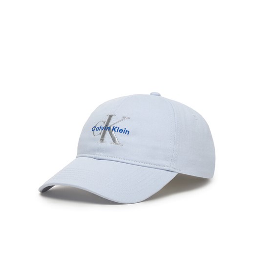 Czapka z daszkiem Calvin Klein Monologo Embroidery Baseball Hat LV04K5026G Błękitny ze sklepu eobuwie.pl w kategorii Czapki z daszkiem damskie - zdjęcie 187777963