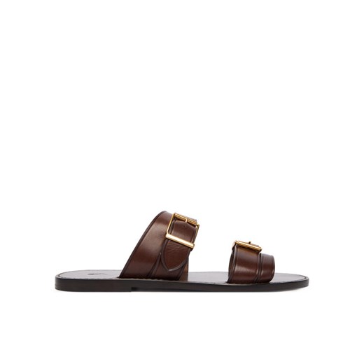 Polo Ralph Lauren Klapki 818P01589003 Brązowy ze sklepu MODIVO w kategorii Klapki damskie - zdjęcie 187778282