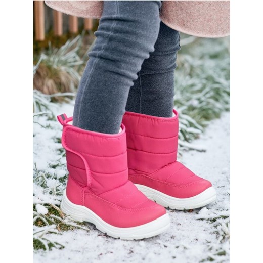 Sinsay - Śniegowce z ociepleniem sherpa - różowy ze sklepu Sinsay w kategorii Buty zimowe dziecięce - zdjęcie 187778863