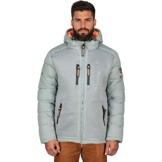 Geographical Norway Kurtka puchowa &quot;Beachwood&quot; w kolorze szarym ze sklepu Limango Polska w kategorii Kurtki męskie - zdjęcie 187779831