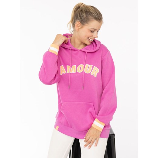Zwillingsherz Bluza &quot;Amour&quot; w kolorze różowym ze sklepu Limango Polska w kategorii Bluzy damskie - zdjęcie 187779872