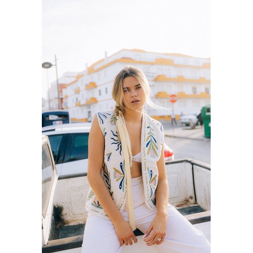 Wool Fluffy Hair Ribbon - Mellow Yellow ze sklepu Surf Inc w kategorii Ozdoby do włosów - zdjęcie 187780404