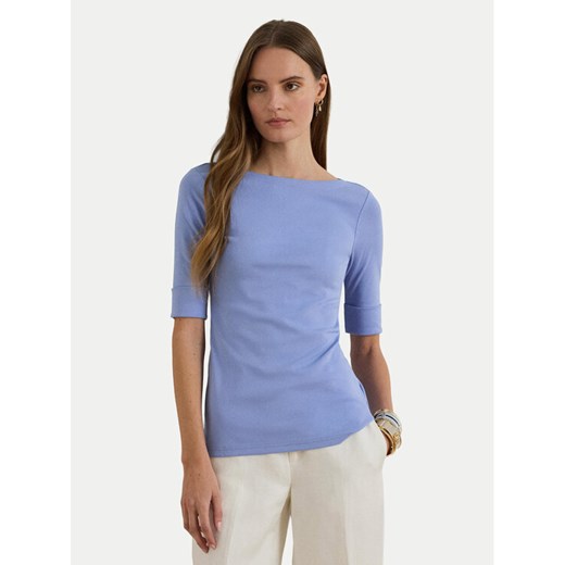 LAUREN RALPH LAUREN Bluzka 200654963199 Błękitny Slim Fit ze sklepu MODIVO w kategorii Bluzki damskie - zdjęcie 187781130
