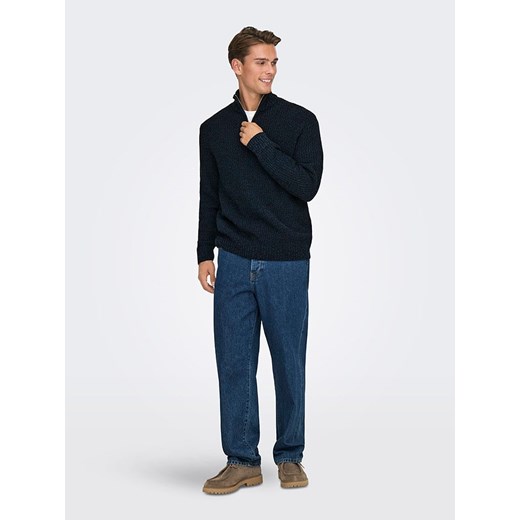 ONLY &amp; SONS Sweter &quot;Jion&quot; w kolorze granatowym ze sklepu Limango Polska w kategorii Swetry męskie - zdjęcie 187781860