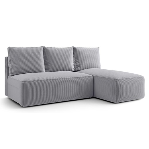 Jasnoszary narożnik rozkładany z pojemnikiem K5-N18 ze sklepu Edinos.pl w kategorii Narożniki - zdjęcie 187782101