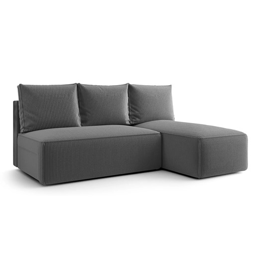 Ciemnoszary narożnik rozkładany z pojemnikiem K3-L09 ze sklepu Edinos.pl w kategorii Narożniki - zdjęcie 187782104