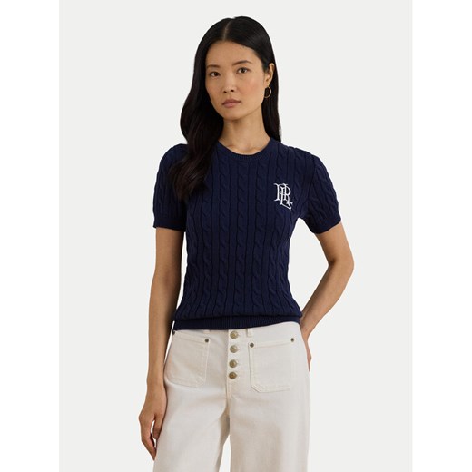 LAUREN RALPH LAUREN Sweter 200P07025001 Granatowy Relaxed Fit ze sklepu MODIVO w kategorii Swetry damskie - zdjęcie 187783400
