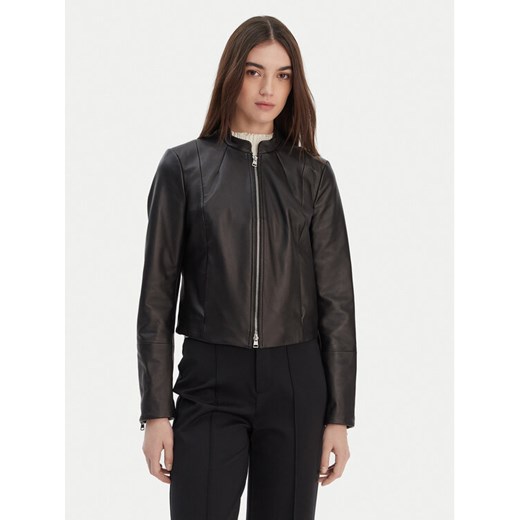 HUGO Kurtka skórzana Lasari 50555743 Czarny Regular Fit ze sklepu MODIVO w kategorii Kurtki damskie - zdjęcie 187783444